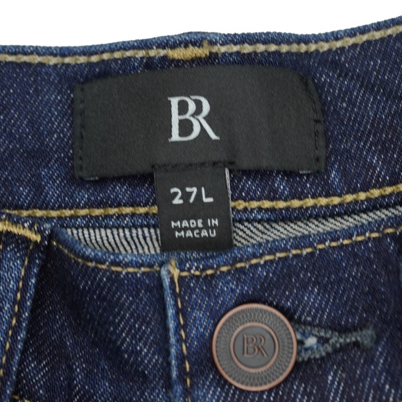 New BANANA REPUBLIC Size 27 Long 27L The Straight Jean in Medium Wash Button Fly - Picture 7 of 8